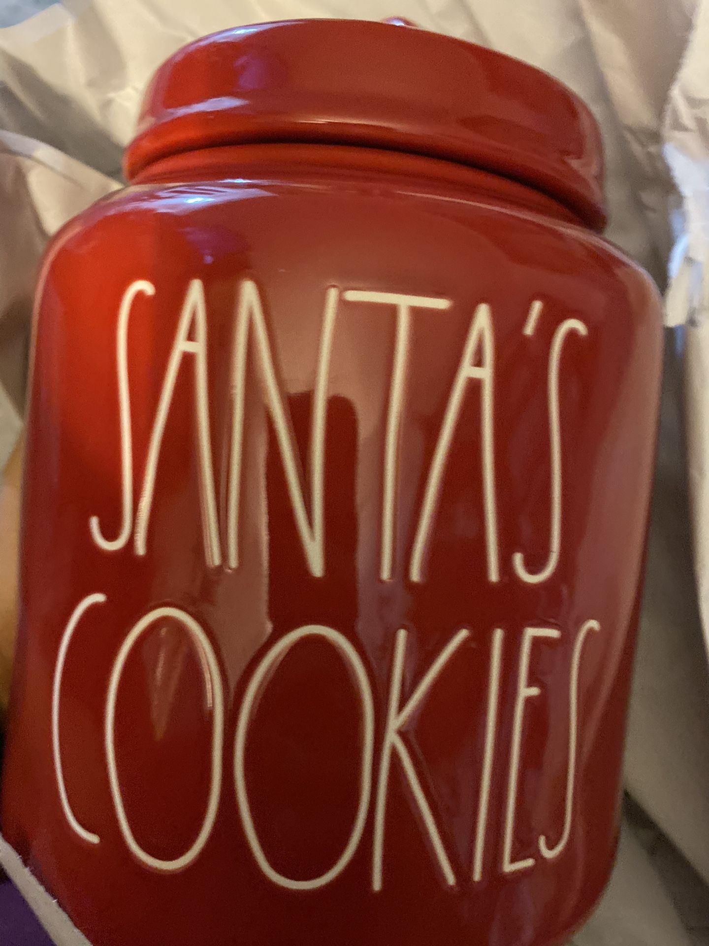 Rae Dunn Santa cookies canister*pending*