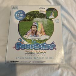 Pool Candy rainbow water slide 14 feet long