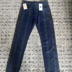 Kapital 11Oz Tartan Check 5P Monkey Cisco Jeans Brand New 