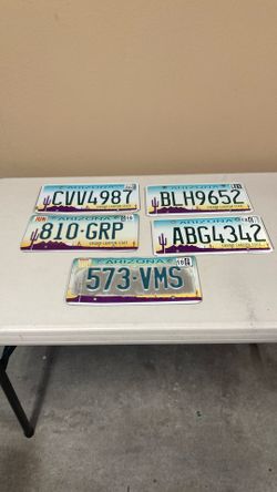 License Plates For Crafts- 3 Each