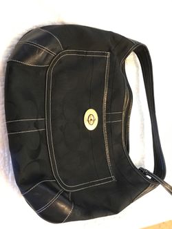 Big black coach purse