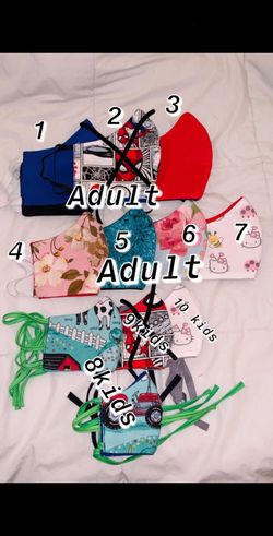 Masks -100 % cotton, double sided, with filter. Reusable.