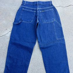 Key Women’s Denim Carpenter Jeans Dark Wash Loose Fit