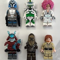 LEGO Star Wars Minifigure Lot – Mandalorian, Clone Trooper, Chewbacca & More