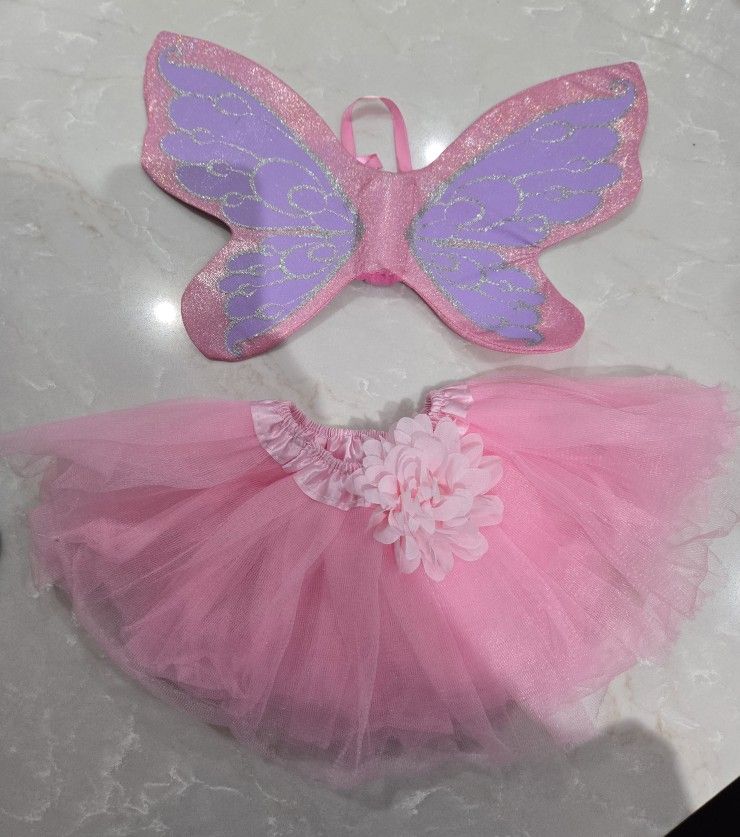 Butterfly Fairy Photo Shoot Set β Wings + Tutu (Baby)
