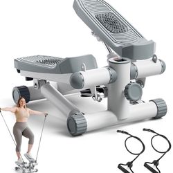 YYJO Steppers for Exercise at Home, Mini Stepper with Resistance Bands Portable Stair Stepper