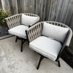 Patio Chairs - Swivel - Set Of 2 