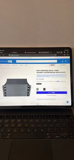 Van compass 2015+ Ford  Transit  intercooler skid plate