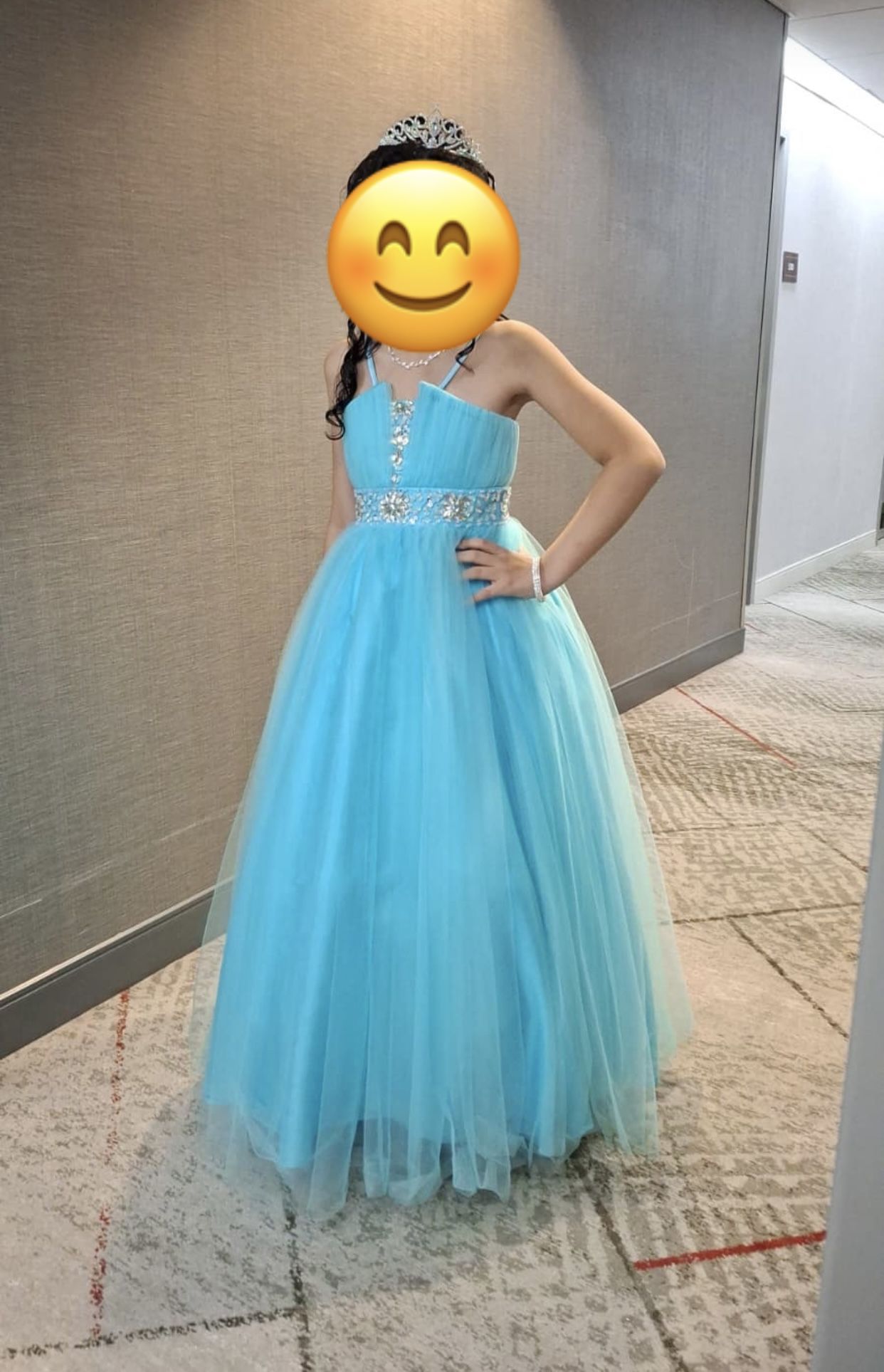 Girls Light Blue Dress .Size 8