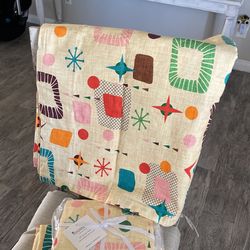 Retro Window Curtains 84in