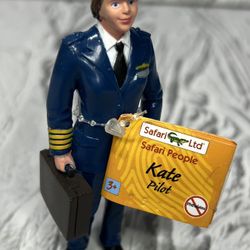 Safari Ldt Kate Pilot Toy Figurine 4” Safari People New