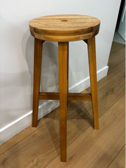 Solid Wood Round Bar Stool