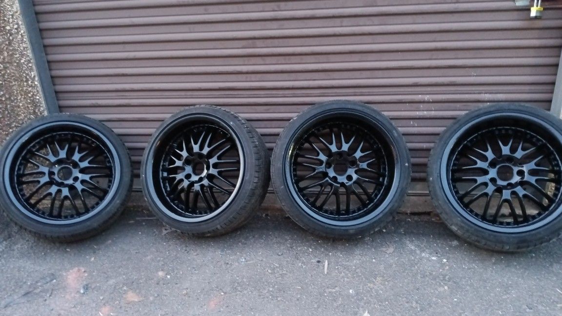 18 Rims Blacks 5x114 Fit Hondas Nissan Ford Infinity Acuras 