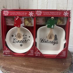 2 Gifts In 1.ceramic Skillet Gift Set