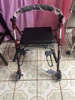 Brand New ProBasics 6" Rollator Walker (Burgundy)