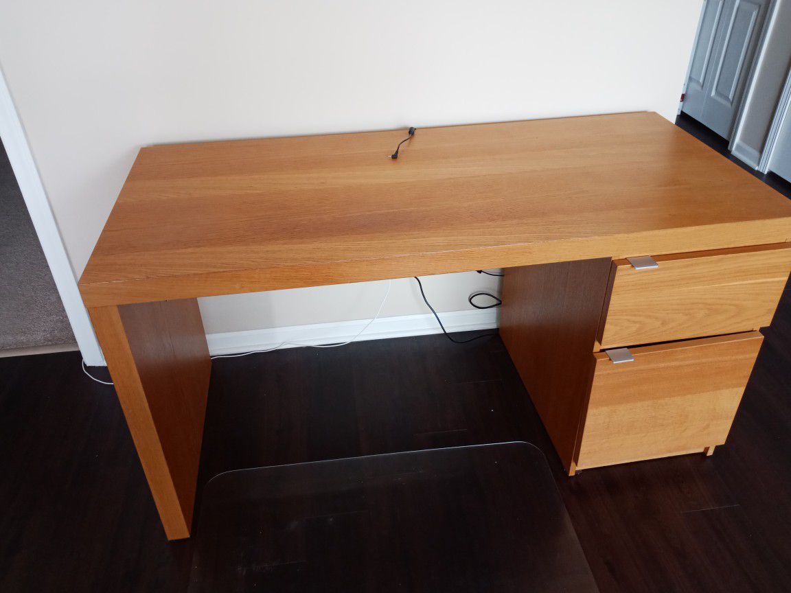 Malm Ikea Desk Tan