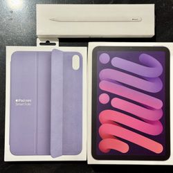 iPad Mini WiFi 64gb 6th Gen  w/ Apple Pencil & Case