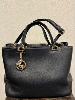Black Leather MK Crossbody bag