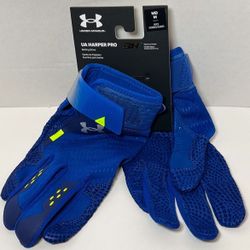 Under Armour Bryce Harper Pro Baseball Batting Gloves Blue Men’s Size Medium 1365465 400 New With Tags  