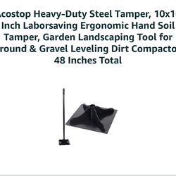 Heavy duty steel tamper