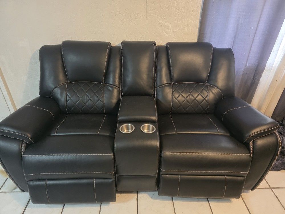 Letter Electric Reclinable Love Sofa