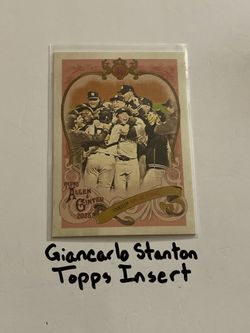 Giancarlo Stanton New York Yankees All-Star Outfielder Topps Short Print Insert Card. 