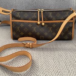 Louis Vuitton Popincourt Long Shoulder Bag Brown Canvas Monogram
