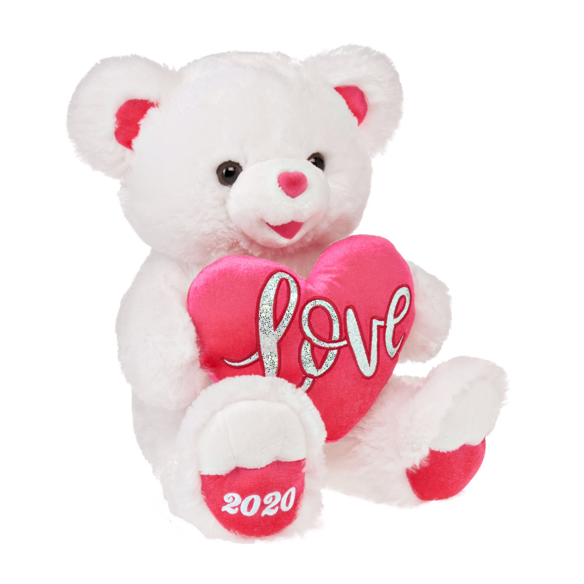 Valentine's Day White and Pink Sweetheart Teddy Bear Gift Present For Your Special Someone