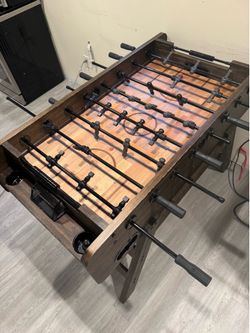 Solid wood foosball table