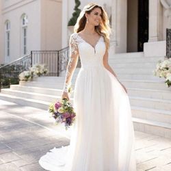 Stella York Lace long sleeve Wedding Dress