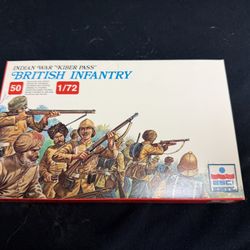 Vintage Esci Ertl Indian War Kiber Pass British Infantry 1996 Italy 50 Figures 1/72 Scale