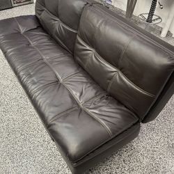 Indoor Leather Couch/Bed 