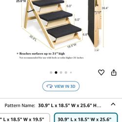  Dog Stairs/Dog Ramp with 4 Steps