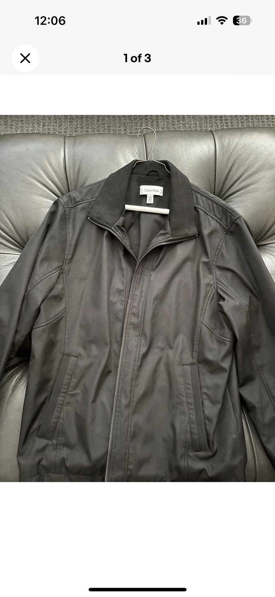 Calvin Klein Men’s Black Jacket XL