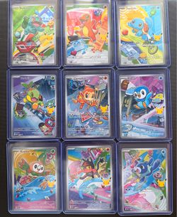 Pokemon 2026 First Partner Illustration Collection Series 1 Promo Set (9 Cards)