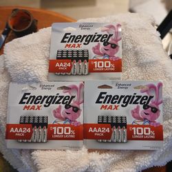 3 24/packs of Energizer Batteries