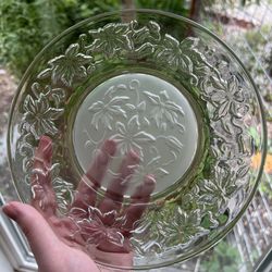 Vintage Floral Glass Plates 