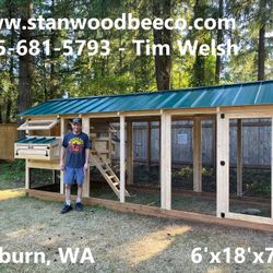 Walk-In Chicken Coop 6’x18’