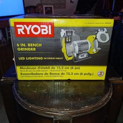 Ryobi 6 Inch Bench Grinder (New) Unopened 