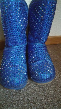 Blue girl boots size 1 $12