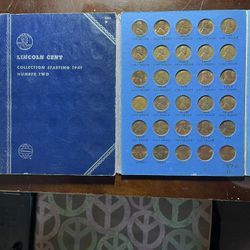 1941 Wheat Pennies Book Set Only One Missing Coplite  