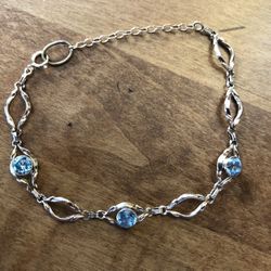 Vintage/antique 14k blue zircon bracelet