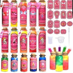 110 Pcs Valentines Love Potion Kits, Valentines Day Decorations with Love Potion Bottles, Valentine Tiered Tray Decor for Mantels, Trays, Shelves, Mag