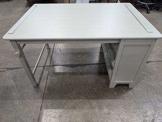 Martha Stewart Grey Desk with Integrated Shelving Unit