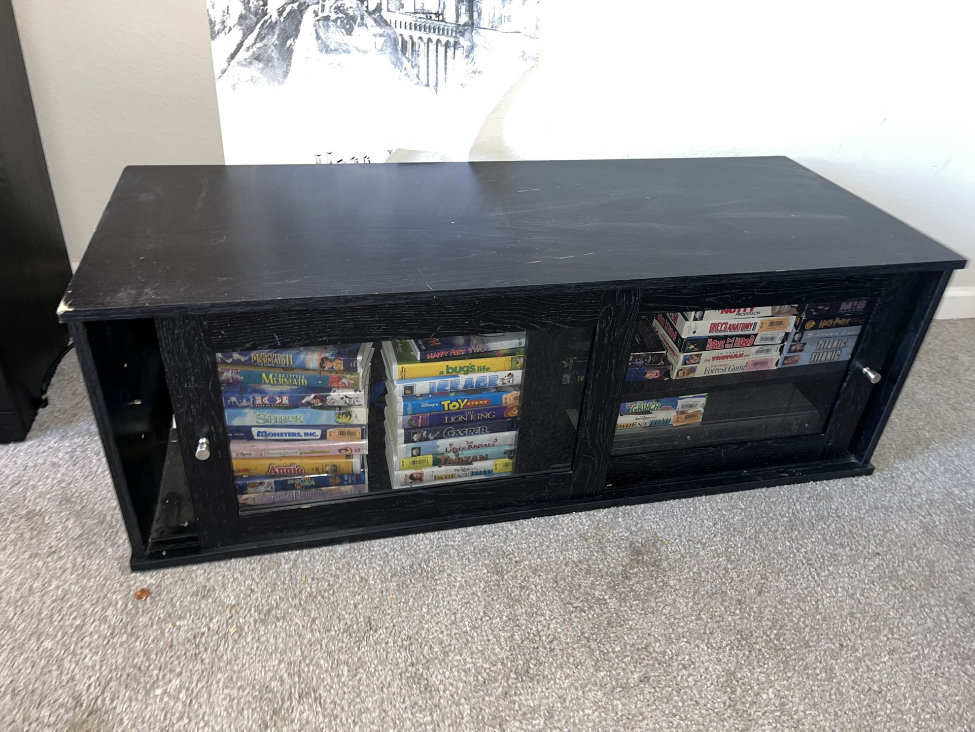 Game/Tv stand with Sliding Doors