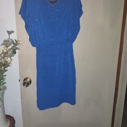 Dress Blue Sparkle Pre Owned Size 4