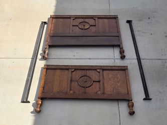 Full size antique bed.