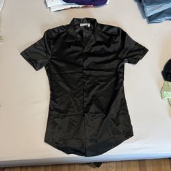 Satin Shirt Black