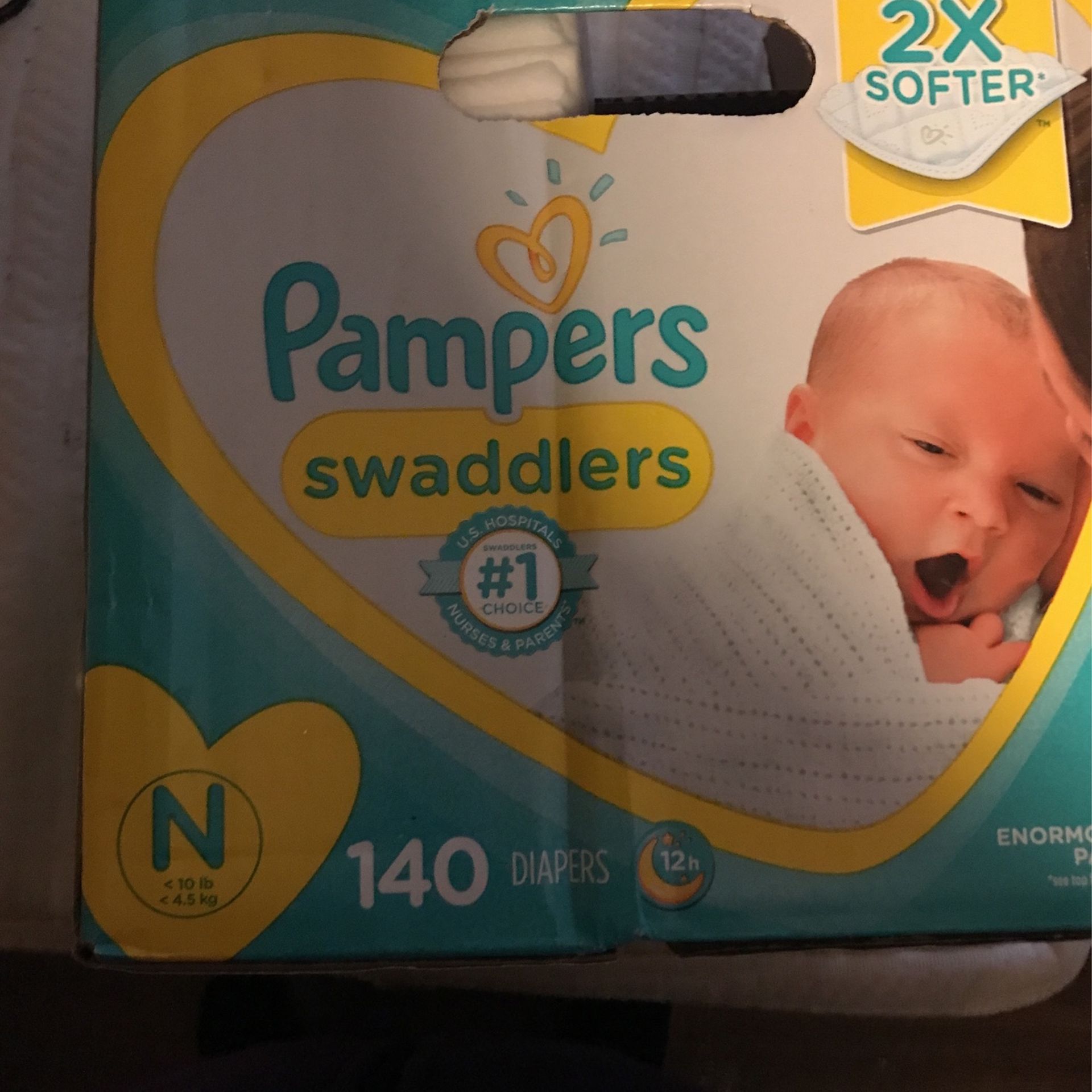 Newborn diapers Pampers Swaddlers 1/2 Box