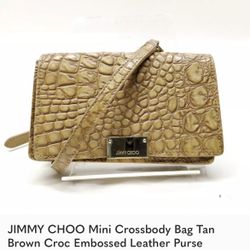 Authentic Crocodile Jimmy choo Mini purse 